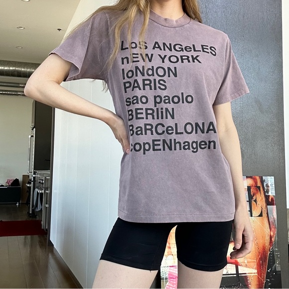 Anine Bing rare City prototype oversized mauve t-shirt - S - Picture 1 of 9